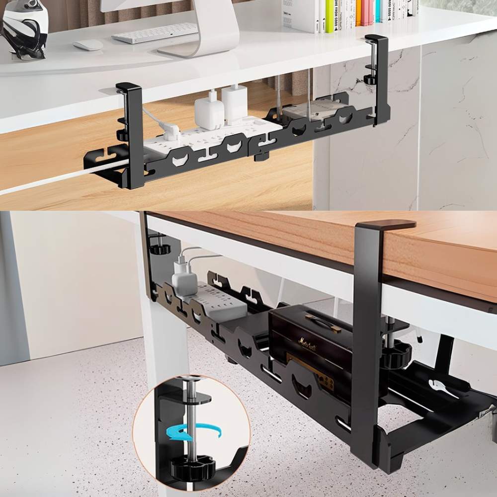 Soporte Organizador para Cables de Escritorio
