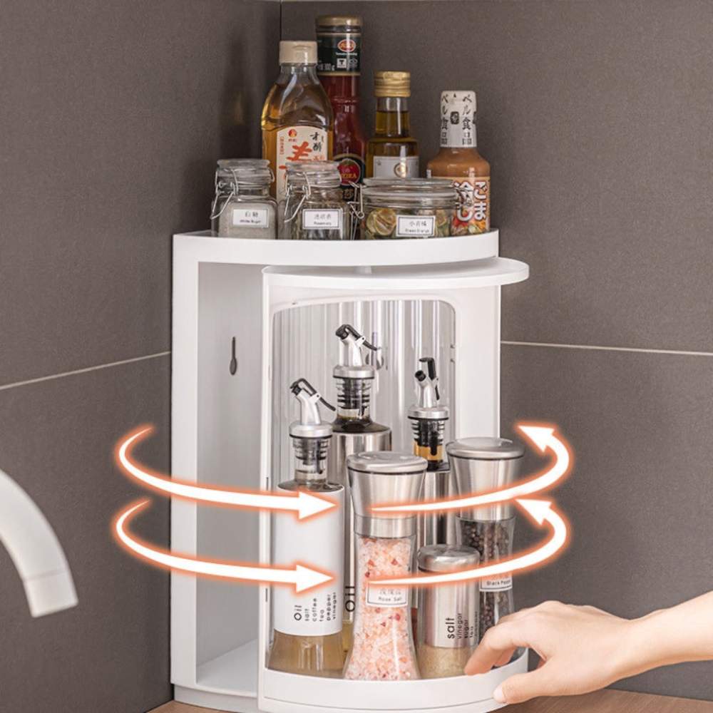 Estante Esquinero Giratorio Transparente