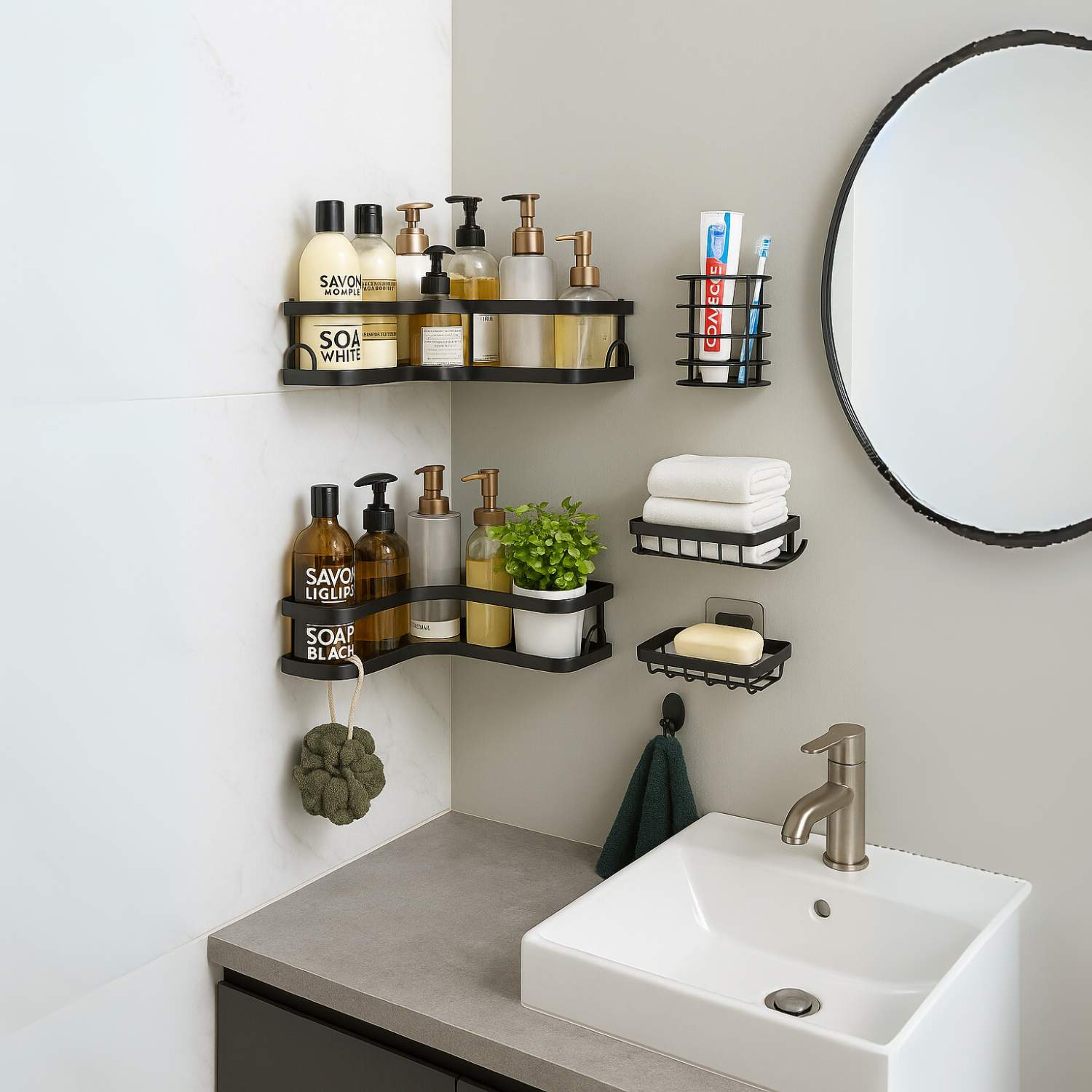 ZenWall | Set de Esquineros de Baño