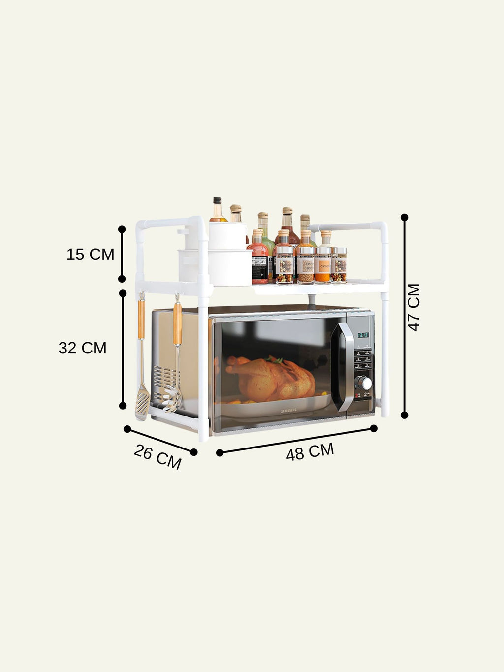 Organizador de Cocina Repisa Para Horno