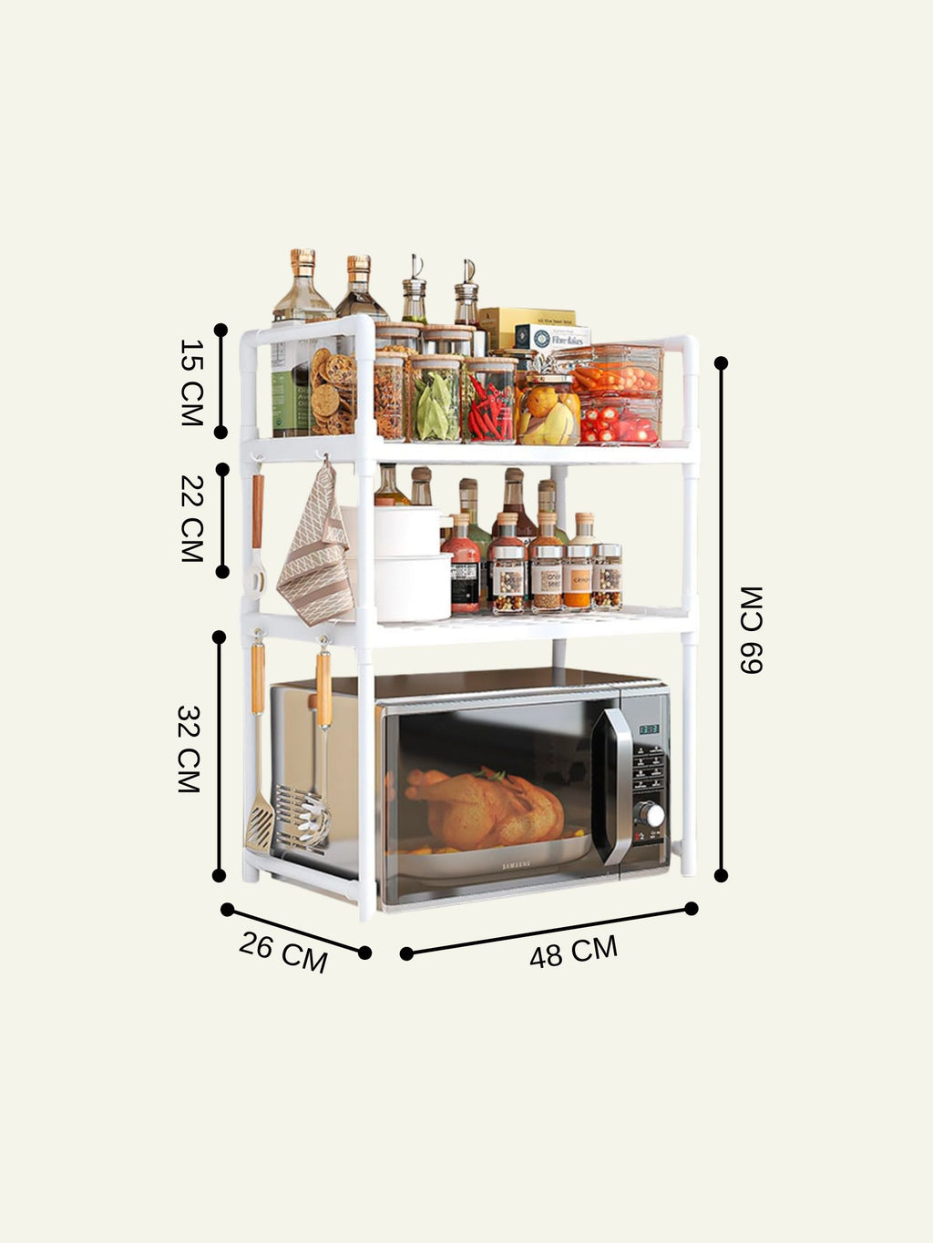 Organizador de Cocina Repisa Para Horno