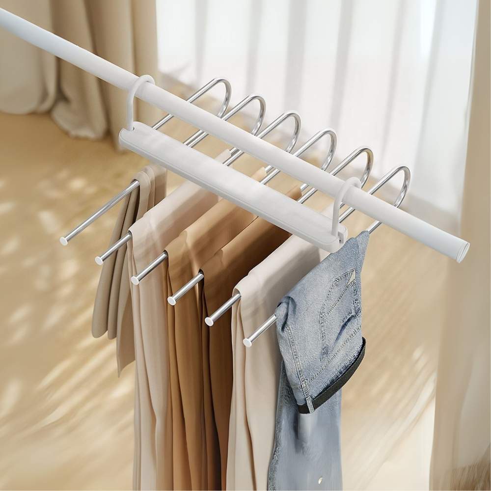 Perchero Plegable de Ropa Multifuncional