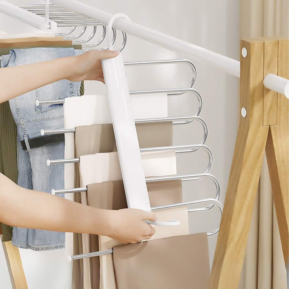 Perchero Plegable de Ropa Multifuncional