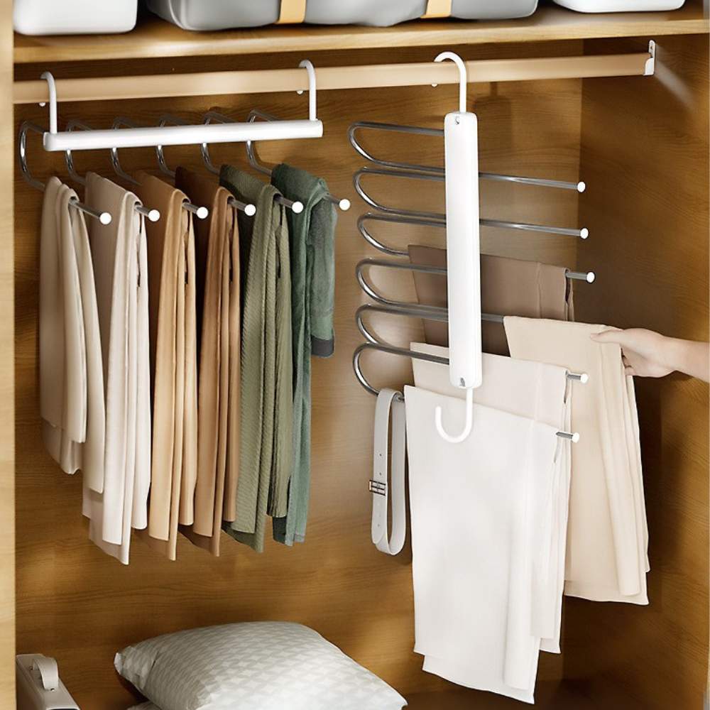 Perchero Plegable de Ropa Multifuncional