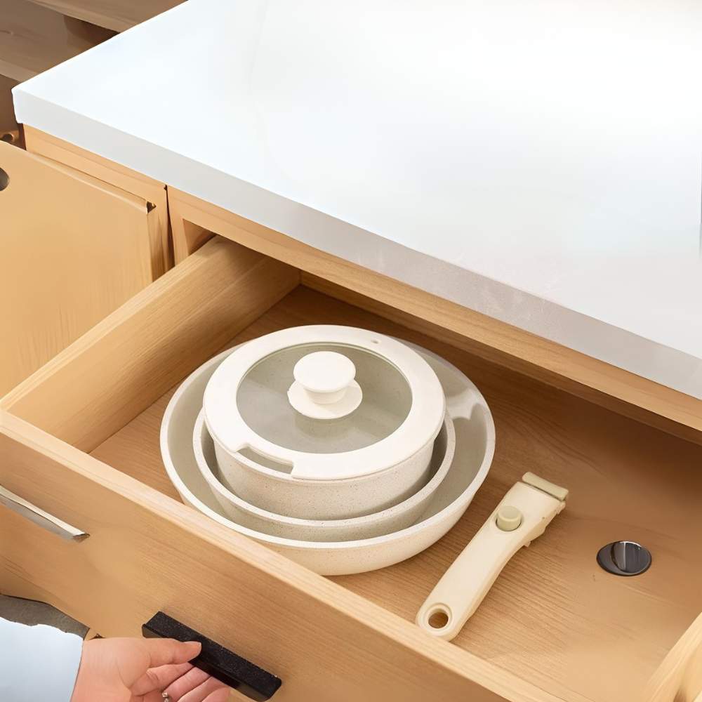 Juego de Ollas con Mango Retractil