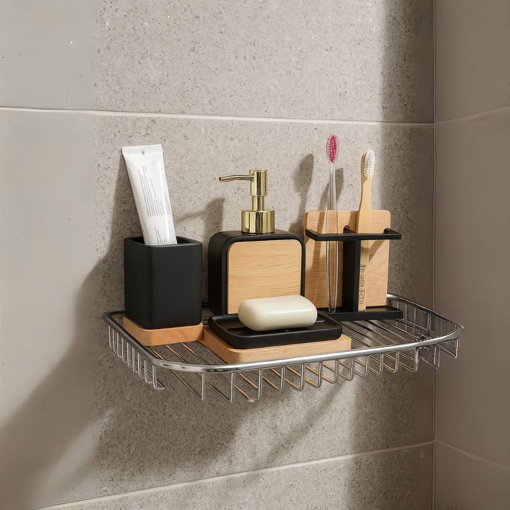 Juego de Accesorios Para Baño Bambú