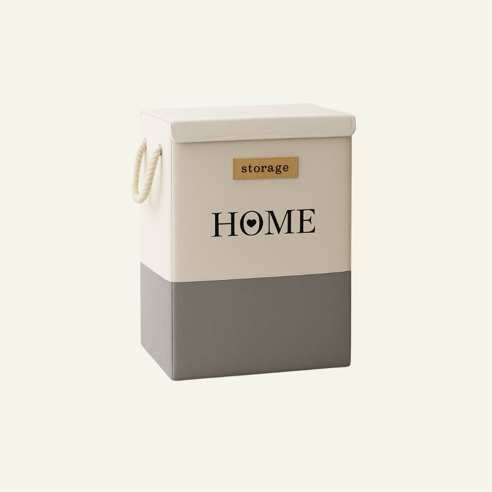 Canasto Organizador Plegable con Tapa- HOME