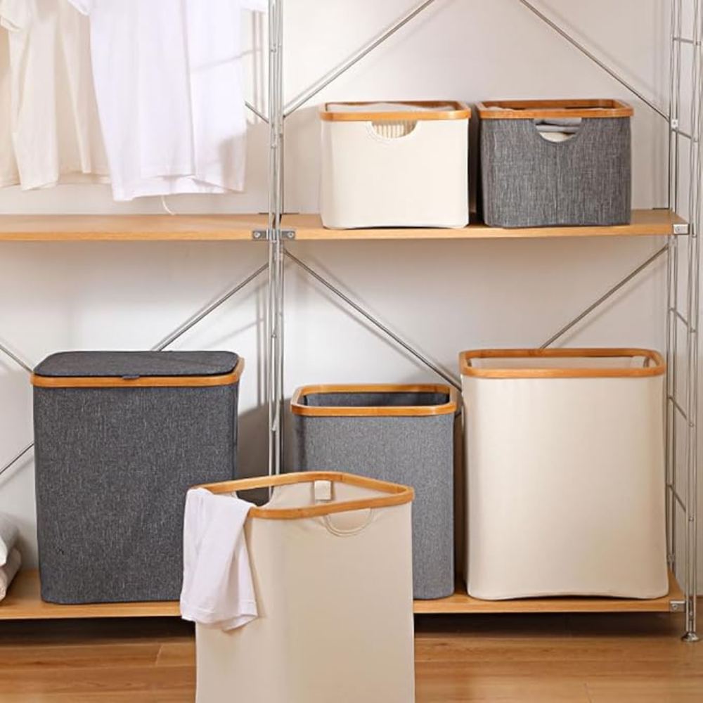 Cesta de Almacenamiento de Ropa con Cubierta Plegable