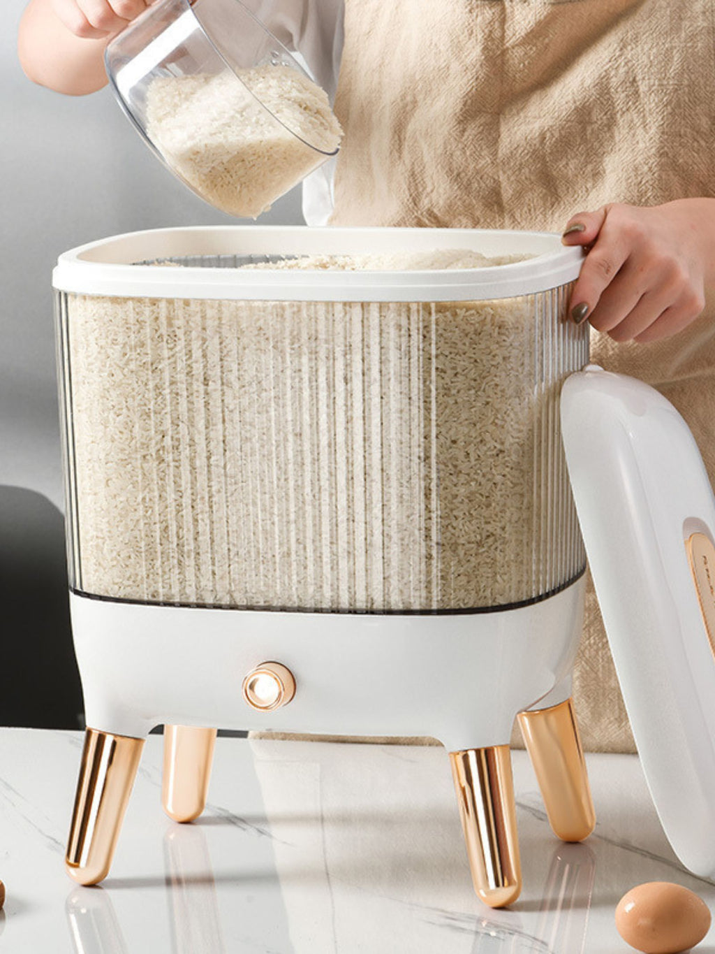 Contenedor Con Dispensador Para Arroz y Granos