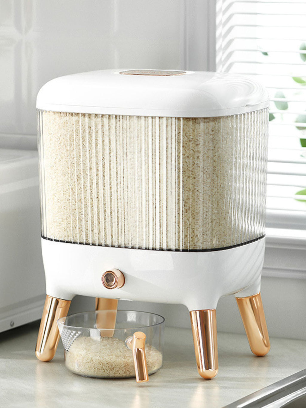 Contenedor Con Dispensador Para Arroz y Granos