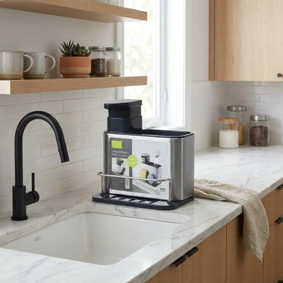 Dispensador de Jabon con Soporte para Esponja