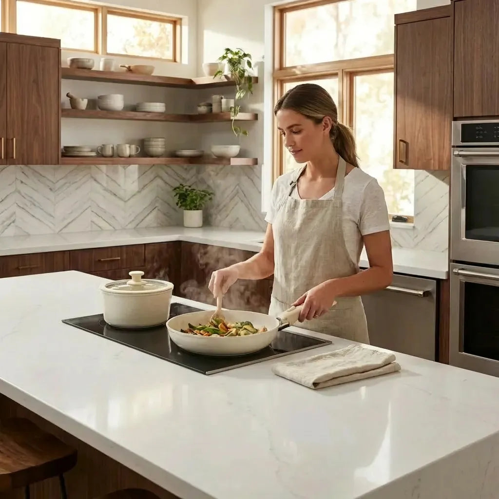 Juego de Ollas con Mango Retractil