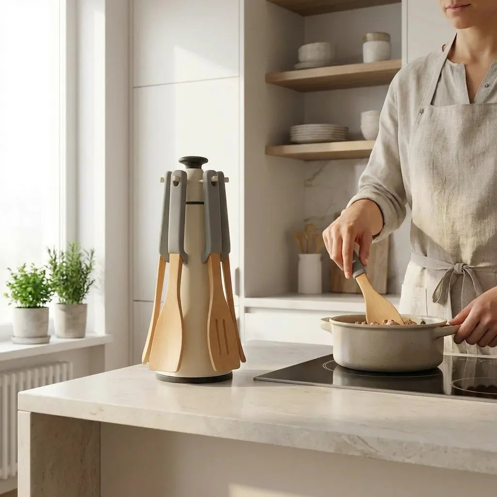 Juego de Utensilios de Cocina de Madera