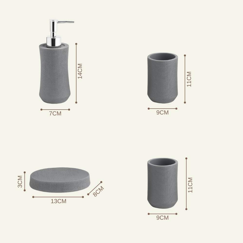 Set Decorativo de Accesorios para Baño