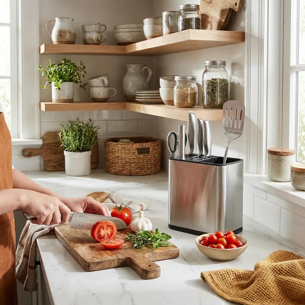 Soporte Escurridor para Utensilios de Cocina